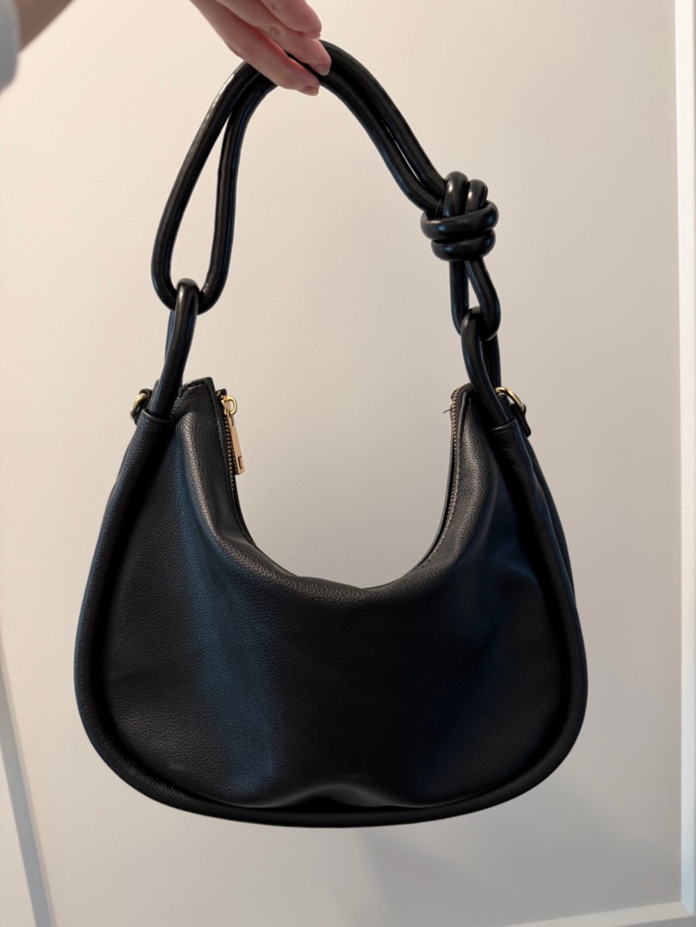 Black Knot-Handle Bag for Women